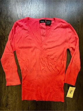 Wrap-Front V-Neck Sweater